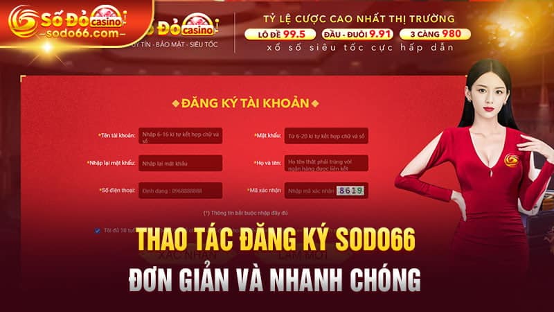 Thao tác đăng ký Sodo66 đơn giản và nhanh chóng