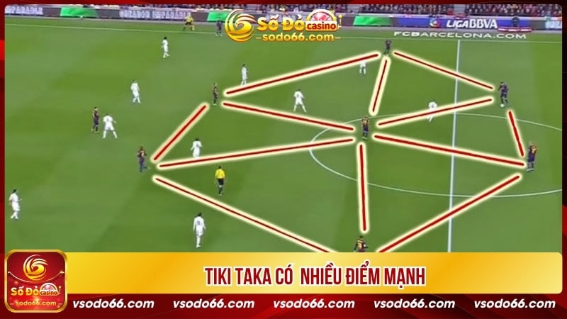 Tiki taka có  nhiều điểm mạnh