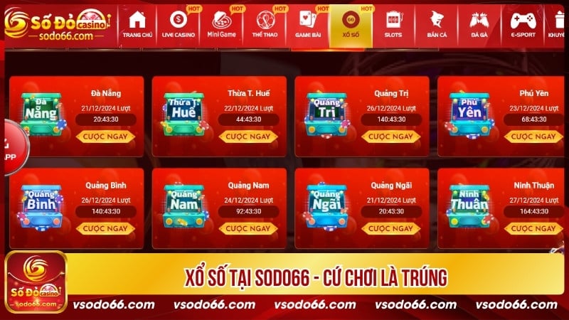 Xổ Số tại SODO66 - Cứ chơi là trúng